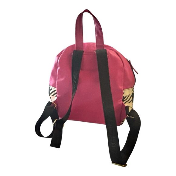 Betsey Johnson Backpack Plaid Black White Pink Adjustable Straps - Picture 11 of 11